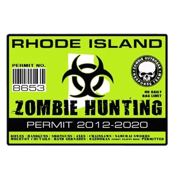 10.2 CM*7.1 CM Juokingas, Rhode Island, Zombie Protrūkis Reagavimo Komanda Automobilių Lipdukas Atspindintis Lipdukas C1-7477