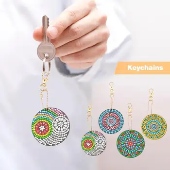 4pcs Mandala Keychains 
