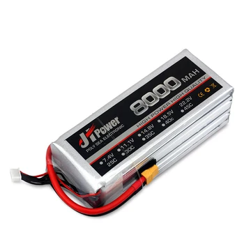 JH Lipo Baterija 8000mAh 25C/75C 2S 7.4 V 3S 11.1 V 4S 14.8 V 5S 18.5 V 6S 22.2 V Aukštas Lygis, Ličio Polimero Baterijų RC Nepilotuojamų Automobilių