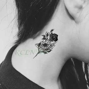 Atsparus vandeniui Laikina Tatuiruotė Lipdukas Rose butterfly Netikrą Tatto 
