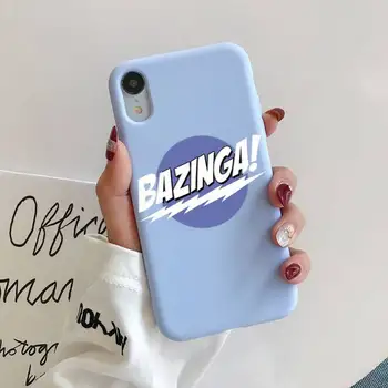 Bazinga Big Bang Teorija tv šou Telefono dėklas skirtas iphone 11 Pro Max X XS Max XR Saldainiai Spalvos Minkštas Viršelis iPhone 7 8 6 6S Plius
