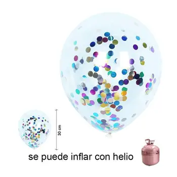 Įvairiaspalvis gimtadienio konfeti balionai, 4 gabalus, 30 CM.