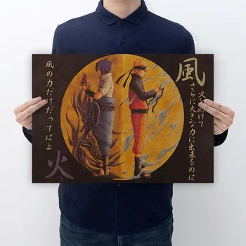 Naujas Naruto Plakatas senovinių Klasikinių Anime ir Animacinių filmų Kraftpopieris Plakatas, Tapyba Sienų Lipdukai Namų dekoro