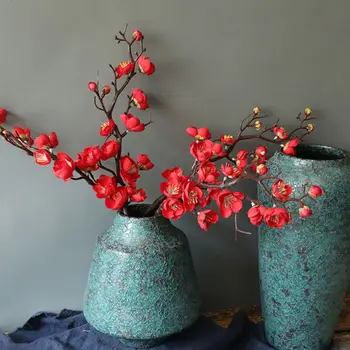 Dirbtinė Gėlė Pavasarį Slyvų Žiedų Šaka Kinijos Modeliavimas Slyvų Dekoratyviniais Ornamentais