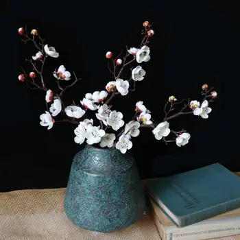 Dirbtinė Gėlė Pavasarį Slyvų Žiedų Šaka Kinijos Modeliavimas Slyvų Dekoratyviniais Ornamentais