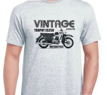 Mz Trofėjus Es250 Įkvėpė Senovinių Motociklų Klasikinis Dviračiu Marškinius, Marškinėlius
