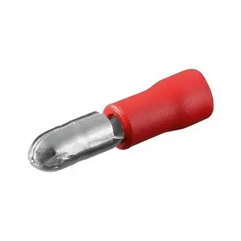 Terminalo kulka mačo (4 mm) 100 Pack Rojo