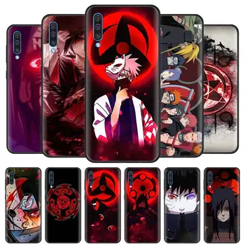 Naruto Anime Skausmas Uchiha Atveju, Samsung Galaxy A70 A50 A90 5G A40 A30 A20 A70s A10 s A20e A10e Juodas Silikoninis Telefono Dangtelį