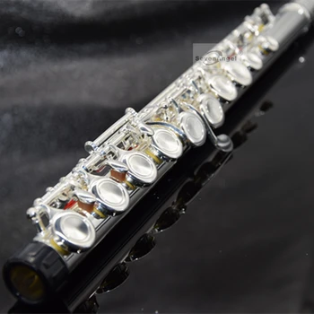 Aukštos Kokybės Japonija fleita FL-471 16 Skyles Sidabro Padengtą Skersinių Flauta obturator C Raktas su E klavišą, Woodwind muzikos instrumentas