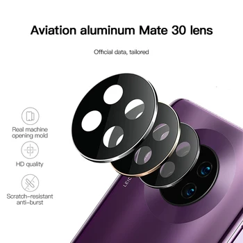 !ACCEZZ Fotoaparato Lęšis Huawei Mate 30/Mate 30 Pro Galinio vaizdo Kameros Lęšio Dangtelį Ratas Apsauginės Plėvelės Grūdintas Stiklas Screen Protector