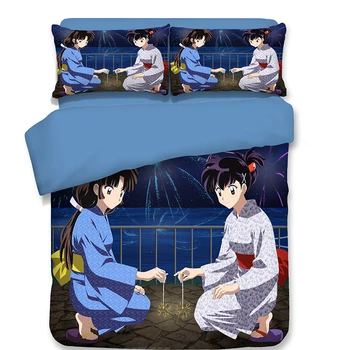Japonų Anime Simbolių Inuyasha Cardcaptor Sakura Patalynės Komplektai Twin Karalienė King Size Antklode Padengti Nustatyti Paauglių Berniukas, Mergaitė, Namų Tekstilės