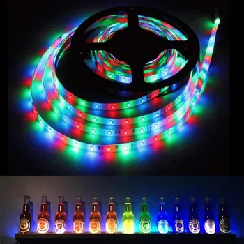 SMD Spalva Keičiasi LED Šviesos Juostelės su Nuotolinio valdymo pultelis Patalpų String Apšvietimas RGB spalva keičiasi minkštas LED lempos #20