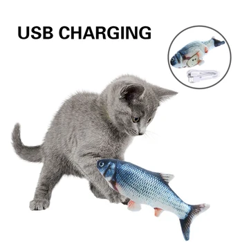 3D Elektroninių Katė Žaislas Žuvų Elektros USB Įkrovimo Modeliavimas Žuvų Žaislai Katėms Augintinio, Žaisti Žaislas katė prekes
