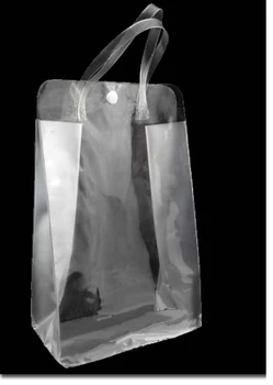 16*25*8cm aišku, pvc pakavimo maišeliai, dovanų maišelis.rankinės,kosmetikos plastikinius maišelius. 100vnt/lot Nemokamas pristatymas