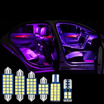8pcs Automobilių, LED Lemputes, Interjero Skaitymo Šviesa Licencijos Plokštės Lempa Renault Clio 4 IV MK4 2012-m. 2016 m. 2017 m. 2018 m. 2019 Priedai