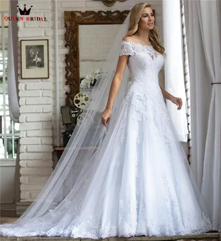 Pagal užsakymą Pagaminti Kamuolys Suknelė Bžūp Rankovėmis Nėrinių Appliques Duobute Prabangus Elegantiškas Oficialią Vestuvių Suknelės Vestido de Noiva 2021 WH40