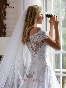 Pagal užsakymą Pagaminti Kamuolys Suknelė Bžūp Rankovėmis Nėrinių Appliques Duobute Prabangus Elegantiškas Oficialią Vestuvių Suknelės Vestido de Noiva 2021 WH40