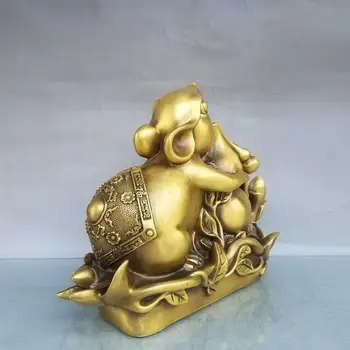 Vestuvių dekoravimas Kinija fengshui žalvario Turto Yuanbao Pinigų Maišas Zodiako Pelės statusą Phlox statula