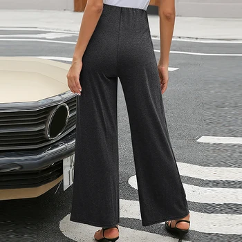 Moterų Pločio Kojų Kelnės 2021 M. Pavasario Vasaros Moterų Atsitiktinis Elastinga Juosmens Kelnės, moteriškos Kelnės Plius Dydžio Apatinio Pantalon S-XL
