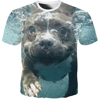 Cloudstyle 3D Gyvūnų marškinėliai Vyrams, Moterims, Juokingi T-shirt Spausdinti Panda 