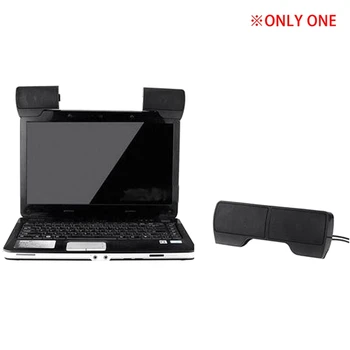 Nešiojamų Mini Įrašą USB Soundbar Nešiojamas / Desktop / Tablet PC - Juoda