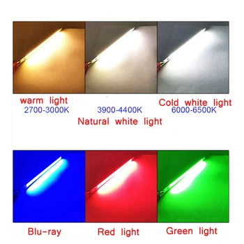 200x10mm ilgai juostelės cob šviesos šaltinis led šviesos juostelės 10W pabrėžti 12v raudona žalia mėlyna balta šviesa, 20cm