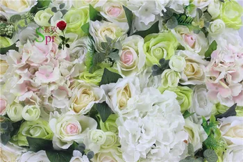 SPR Nemokamas Pristatymas gamyklos tiesioginis dirbtinis vestuvių dekoravimas fone gėlių sienos stalo runner arch dekoratyvinis flore