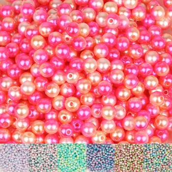 100pc 8mm spalvingas perlų 