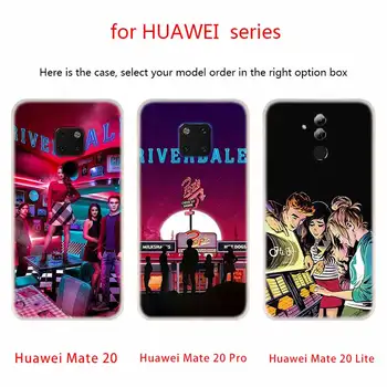 Minkšto Silikono Atveju Huawei Mate 30 20 10 Lite Pro 20X S Y9 2018 2019 NOVA 3 3i 4 black Amerikos TV Riverdale