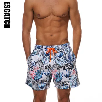 ESCATCH Vasaros Vyrų Plaukimo Glaudės Šortai, maudymosi Kostiumėliai, Paplūdimio Naršyti Trumpikės Kvėpuojantis Sporto Homme Bermudai Trumpas maudymosi kostiumėlį