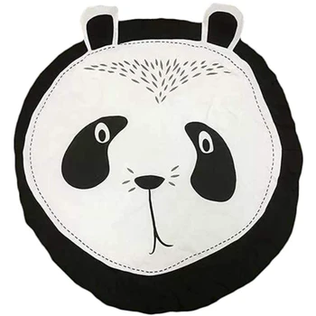 Animacinių Filmų Panda Medvilnės Vaikų Nuskaitymo Kilimėlis Vaikų Žaidimo Apvalus Padas Kūdikio Kambario Puošmena Kilimas