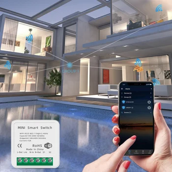 10A MINI Belaidė Jungikliai Wifi Smart Switch Laikmatis App Tuya Smart gyvenimo Protingo Namo 
