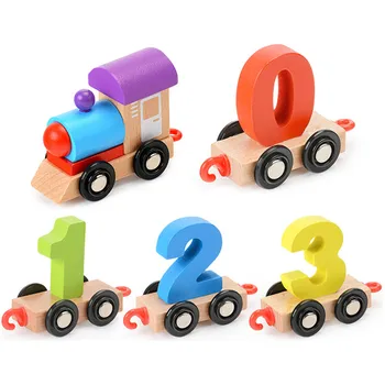 Medinis Pastatas, Blokinis Anksti Švietimo Matematikos Žaislai Vaikams arabų Numeriai Traukinio Rinkinį Skaičiavimo Matematikos Mokymosi Žaislai Vaikams