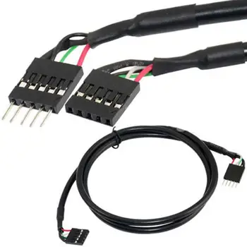 Vidaus 5 pin USB IDC Plokštė Antraštė Kabelis M/M (USBINT5PINMF)