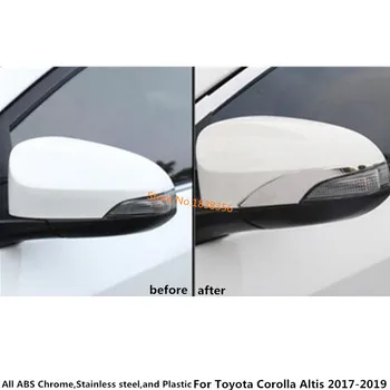 Automobilį atgal išoriniai galinio vaizdo Šoniniai Veidrodėliai antakių Juostelės Padengti klijuoti apdailos skydelis 2vnt Toyota Corolla Altis 2017 m. 2018 m. 2019 m.