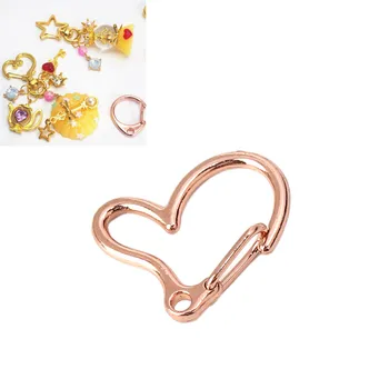 8Seasons Cinko Lydinio Pagrindu Keychain & paketų prižiūrėtojų raktinę Geometrinis Širdies Aukso/rožinė Aukso Spalvos bižuterijos 24mm(1