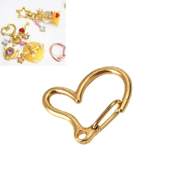 8Seasons Cinko Lydinio Pagrindu Keychain & paketų prižiūrėtojų raktinę Geometrinis Širdies Aukso/rožinė Aukso Spalvos bižuterijos 24mm(1