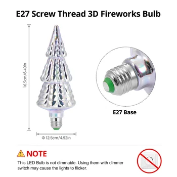 3D Naujovė Kalėdų Medžio Apdaila LED Lemputė E27 6W 85-265V Derliaus Star Fejerverkai 