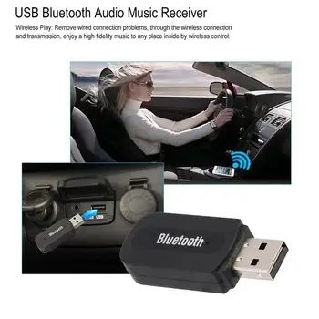 USB Bevielio Muzikos Stereo Imtuvas, Adapteris AMP Dongle Garso Namuose Garsiakalbis, 3.5 mm Lizdas Imtuvas Prisijungti