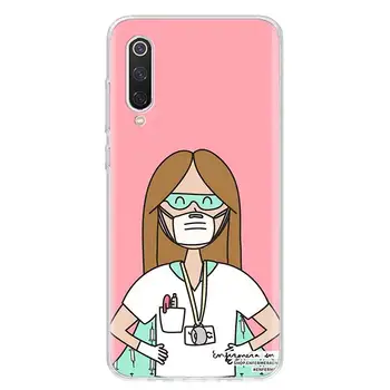 Medicinos Slaugytoja Juokinga Gydytojas Telefoną Atveju Xiaomi Redmi Pastaba 9S 8T 9 8 7 10 7A 8A 9A S2 MI 9 8 CC9 Lite F1 Pro Mados Dangtelis