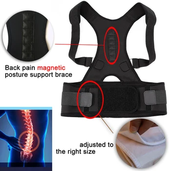 Magnetinė Terapija, Juosmens Diržas Paramos Pečių Šilta Liemenė Nugaros Skausmo Gydymo Galūnių Korsetas Laikysena Correcter Paramos Petnešomis Diržas