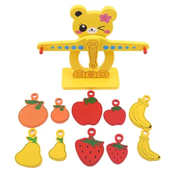 Nauji Vaikiški Mediniai Vaisiai Skaitmeninės Skalės Balansas Žaislų Kūdikių Ankstyvojo Mokymosi Švietimo Montessori Matematikos Žaislai Vaikams Švietimo Žaislas