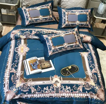Vakarų klasikinės patalynės nustatyti paauglių,suaugusiųjų, visą karalienė, karalius, 120s medvilnės derlius dvigubai namų tekstilės paklode pagalvės užvalkalą antklode padengti