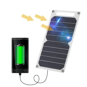 5V 10W Saulės Energijos Įkroviklis USB Išorės Vandeniui, Saulės Plokštės, Nešiojami Saulės Baterijos Chargersl Lauko Kempingas Kelionės