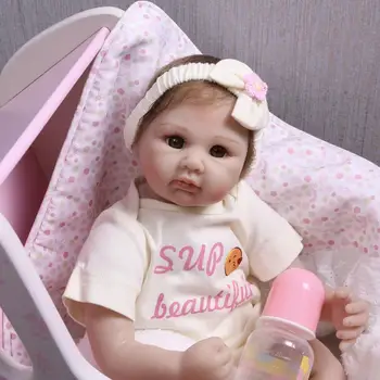Originalus NPK naujo dizaino silikono reborn baby lėlės 22inch 55cm minkšta mergina naujagimių Bebe gyvas lėles bebe nekilnojamojo atgimsta boneca