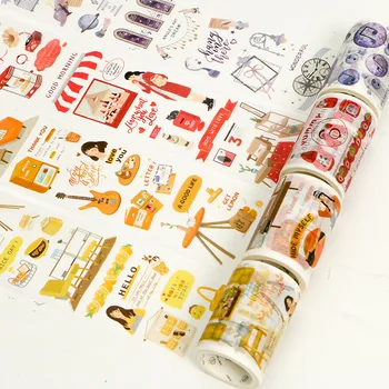 1X Spalvinga Washi Tape Japonų Popieriaus 