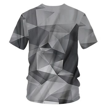 CJLM Vasaros Viršūnes Vyrų Cool Marškinėlius Spausdinti Diamond Trikampis 3D marškinėliai Vyras Hip-Hop ' O Kaklo trumpomis Rankovėmis Unisex Tee Marškinėliai Dropship