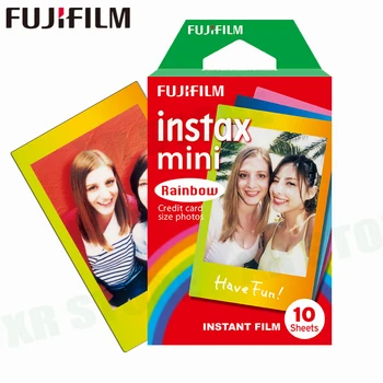 Originali Fujifilm Instax Mini 8 9 Kino Vaivorykštė Fuji Momentinių Nuotraukų Popierius 10 Lapų 70 7s 50s 50i 90 25 Pasidalinti SP-1 LOMO Fotoaparatai