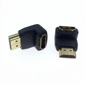 5vnt HDMI vyrų ir moterų jungtis Alkūnė 90 laipsnių HDMI Adapteris