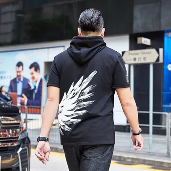 2019 High street Vyrų marškinėliai paprastumo atsitiktinis vasaros hoodies hip hop bžūp rankovėmis viršuje tees marškinėliai 6XL 7XL 5XL 4XL 2XL 3XL